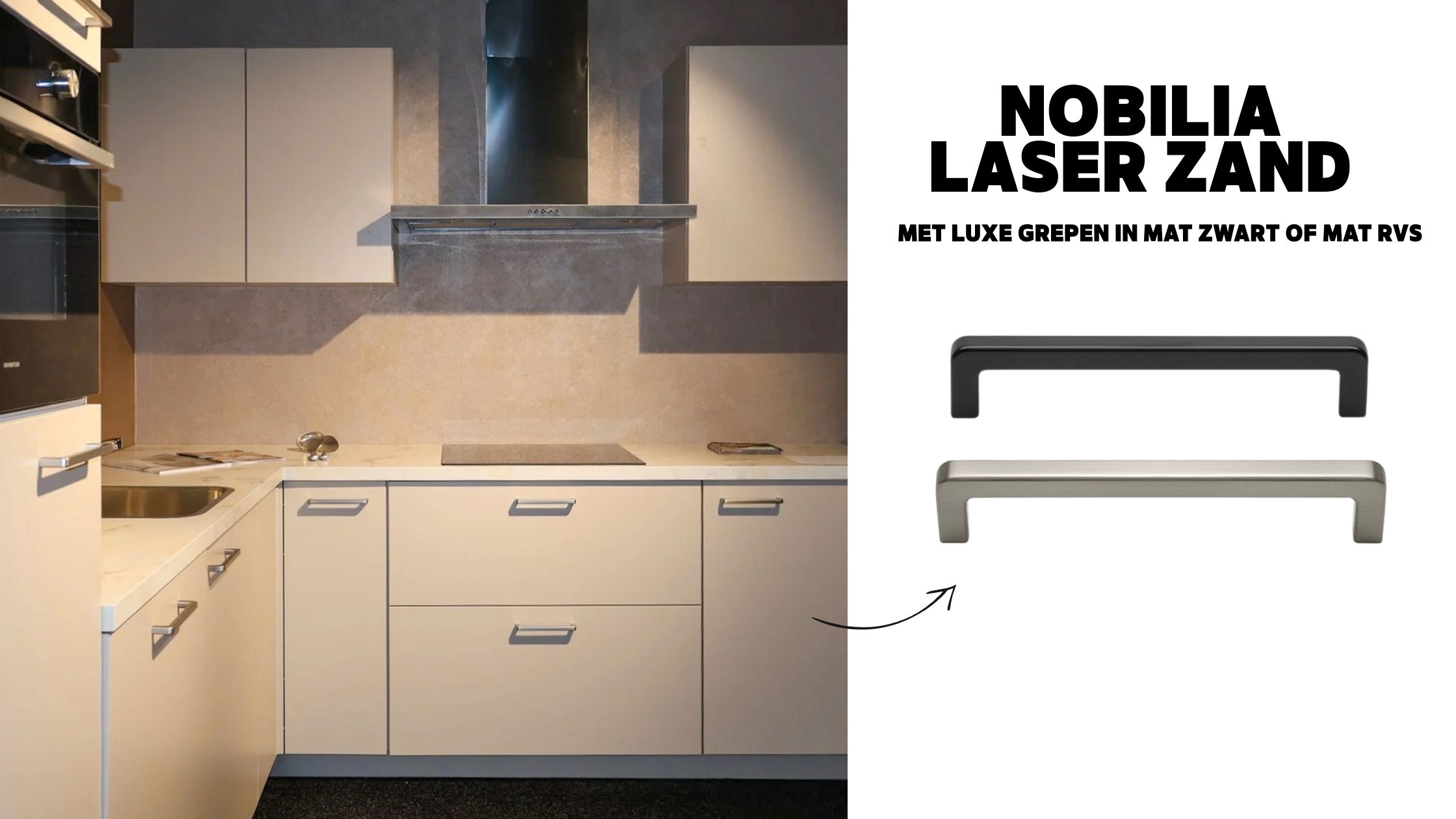 Nobilia Laser zand - Zandkleurige keuken uit voorraad