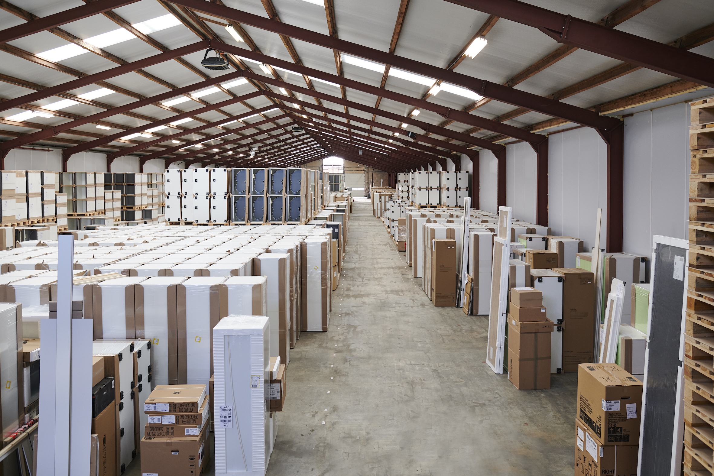 Het voorraadmagazijn van Keukenwarenhuis.nl