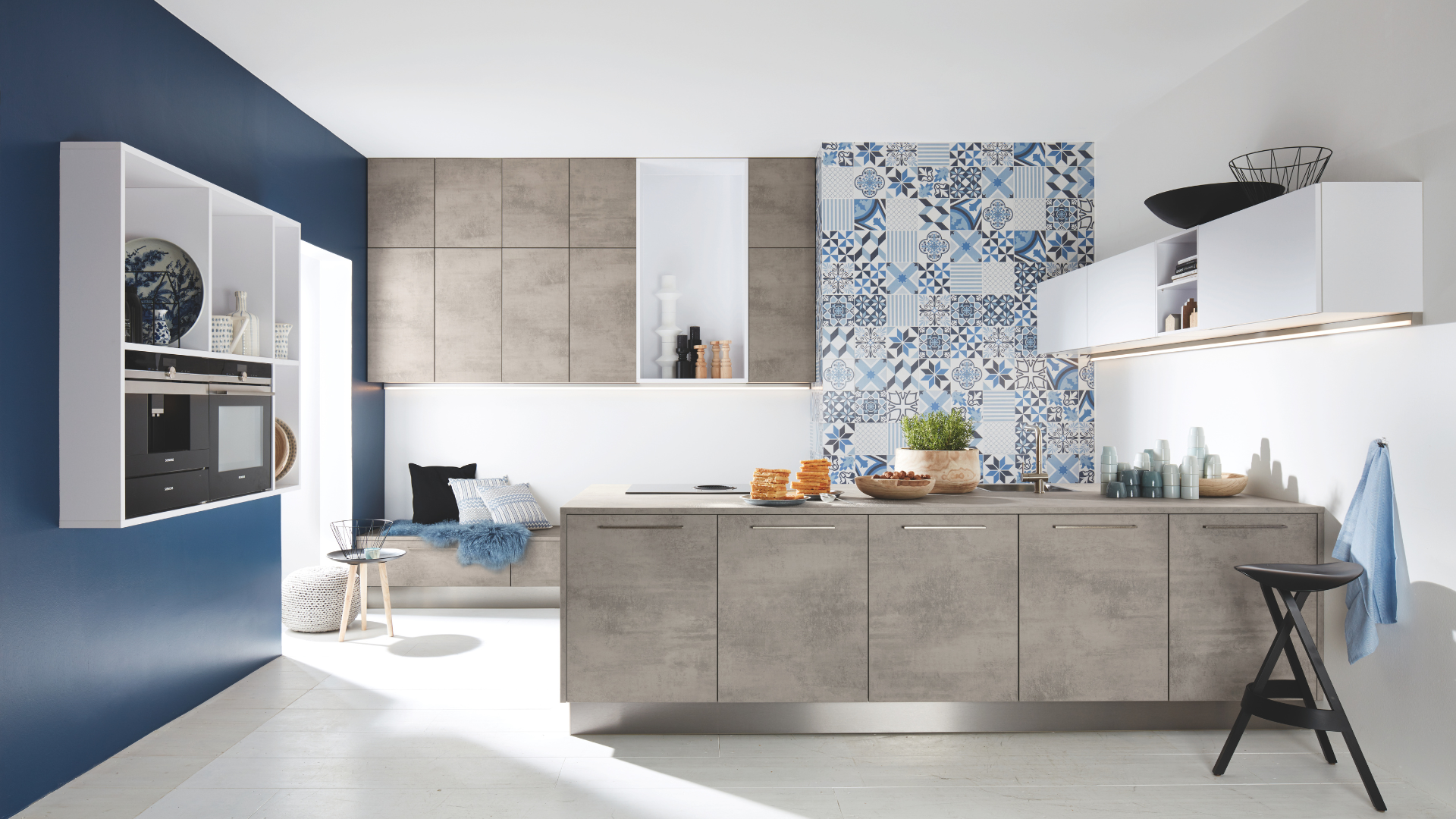 Betonlook showroom keuken