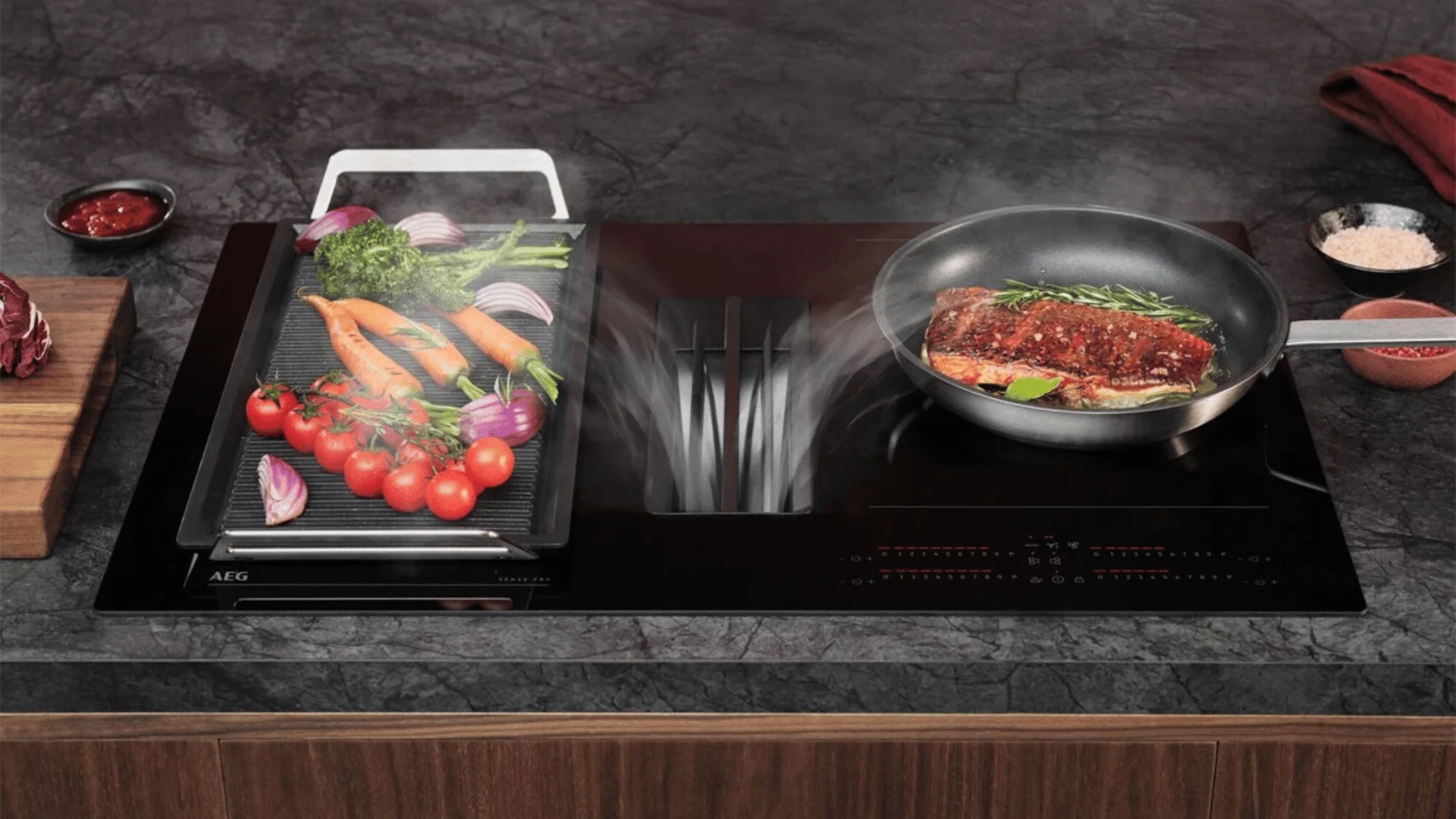 Kookplaat met afzuiging van AEG