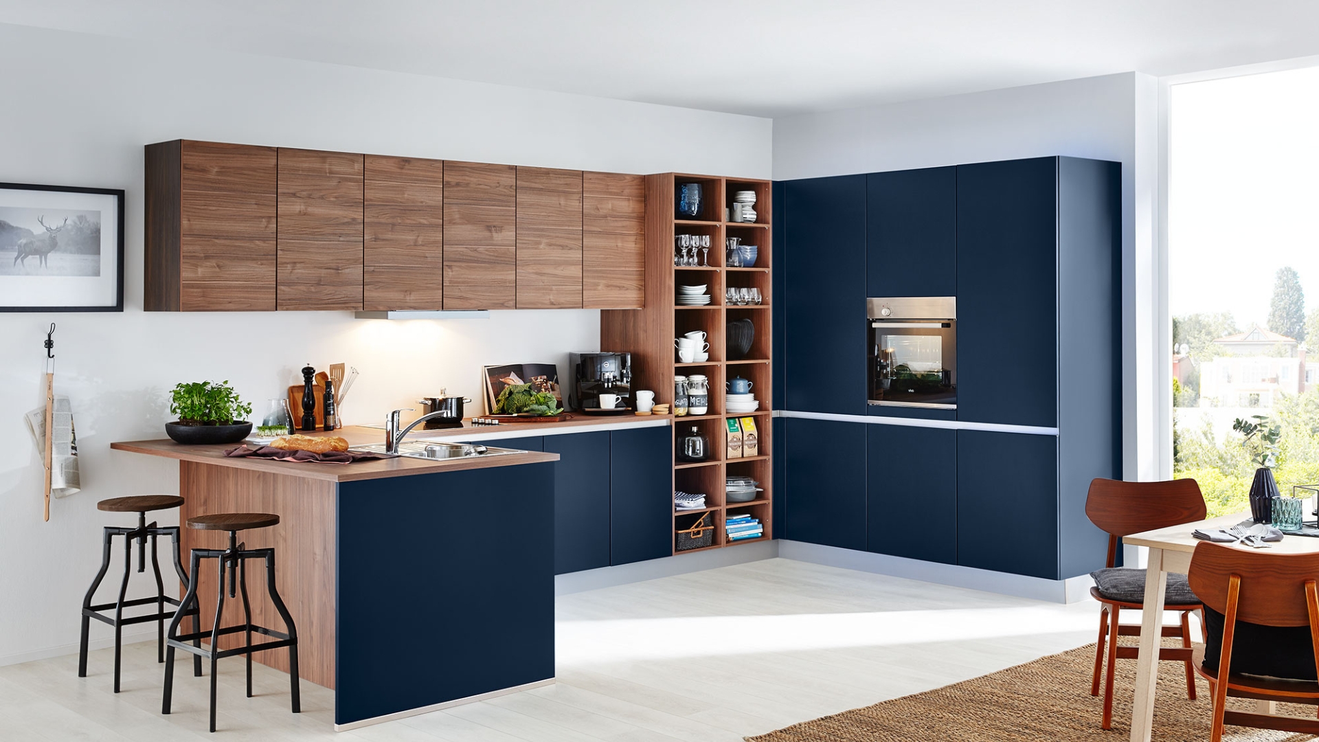 Moderne schiereiland keuken