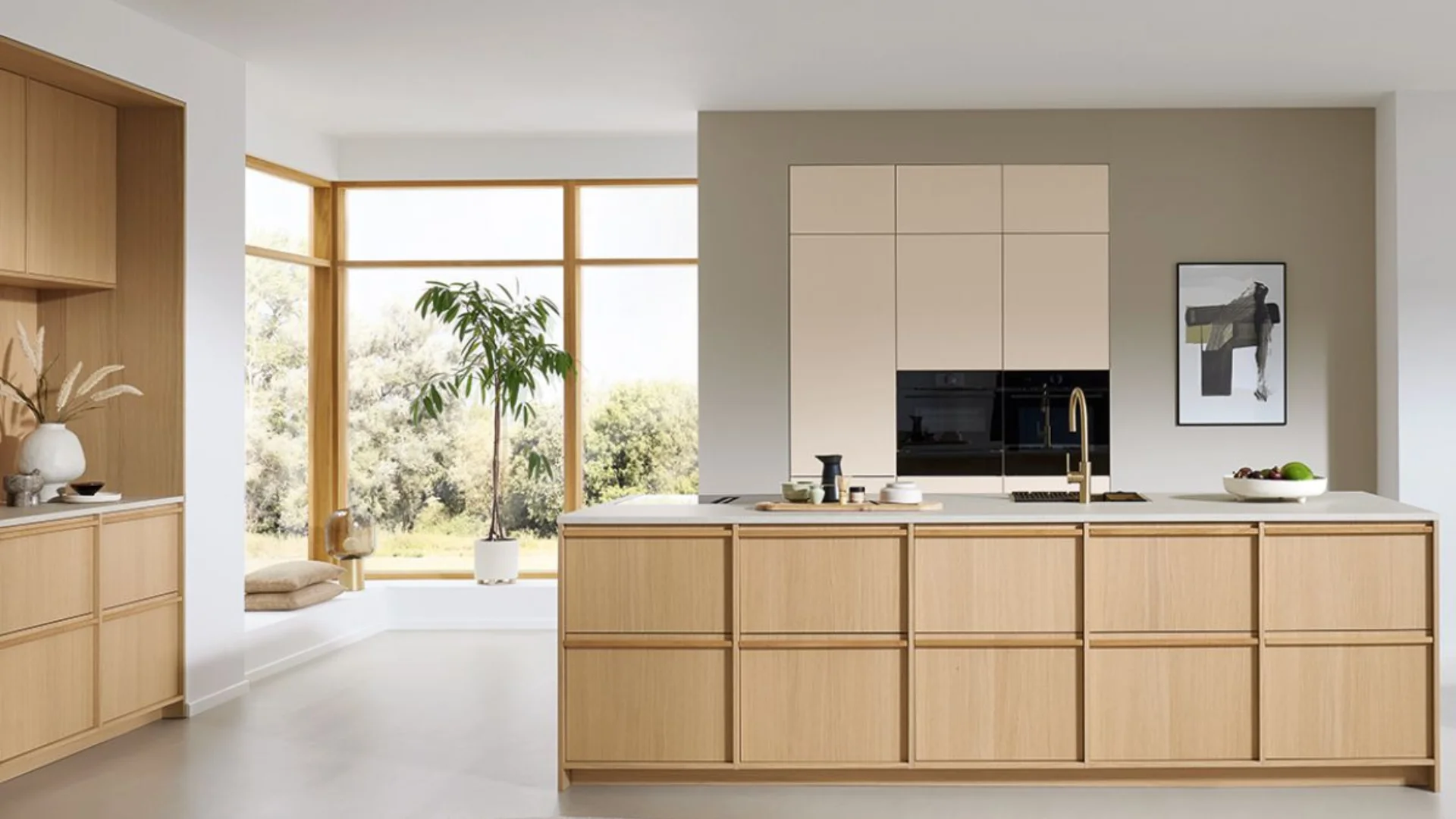 Japandi eilandkeuken