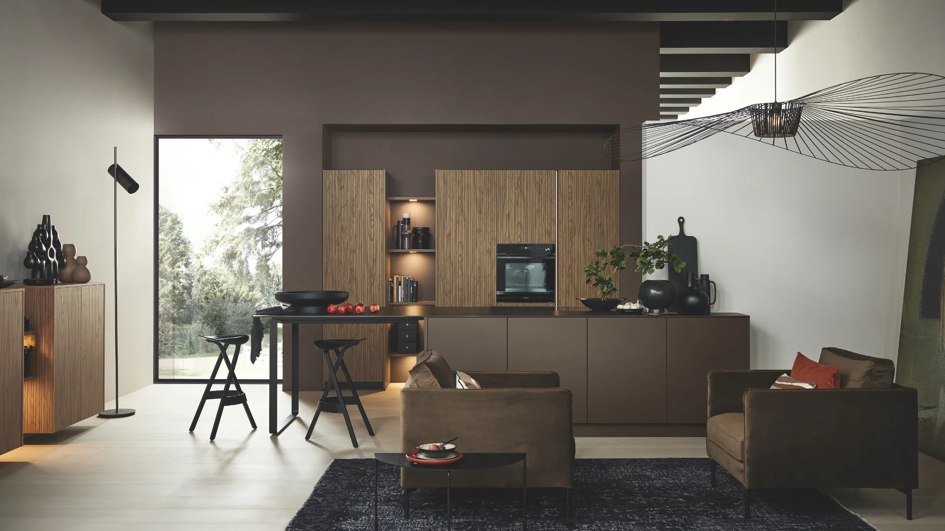 Houten moderne keuken