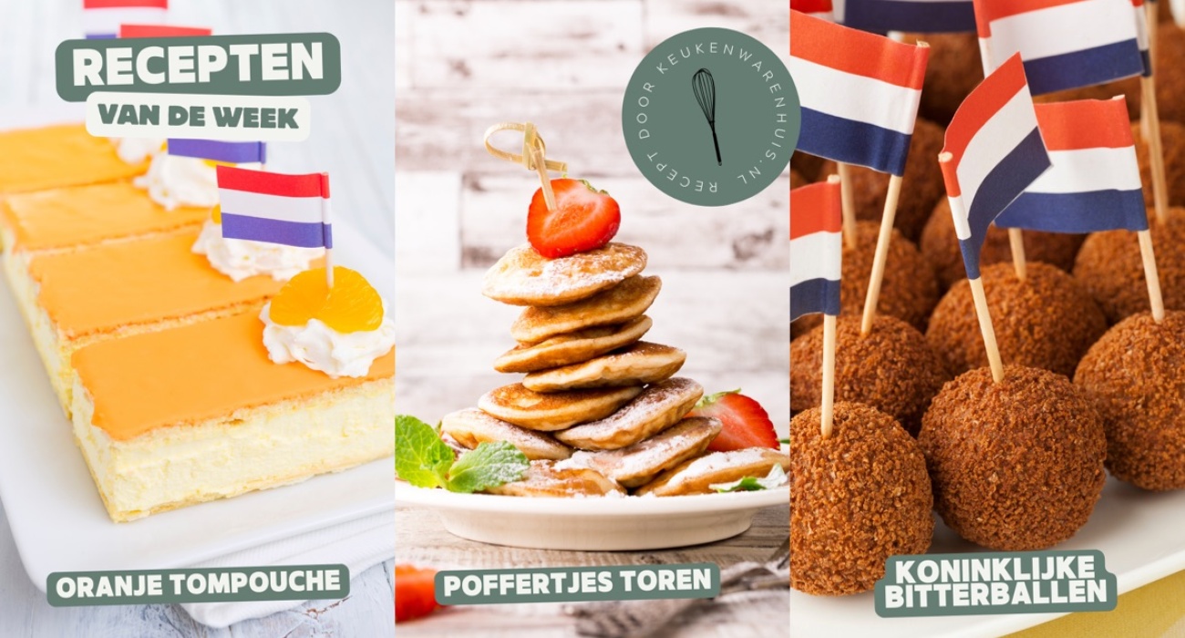 Oranje tompoucen, poffertjestoren en koninklijke bitterballen