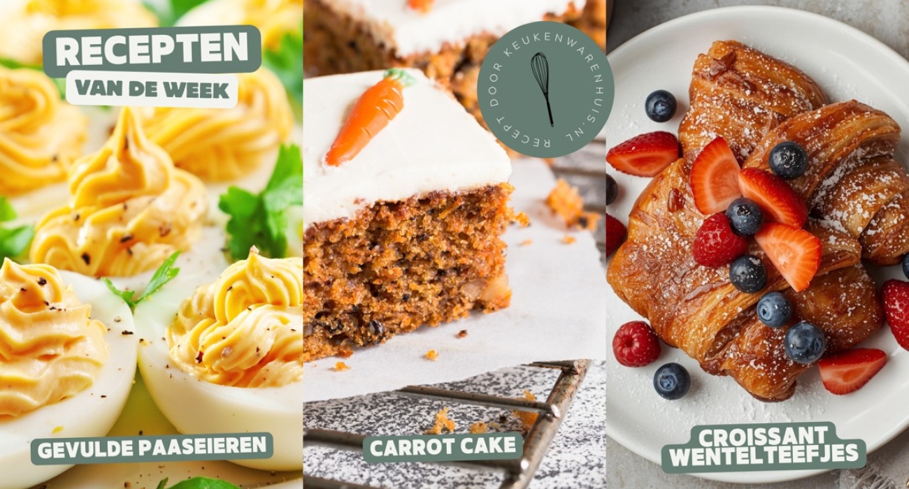 Kuiken gevulde eieren, carrot cake en croissant wentelteefjes