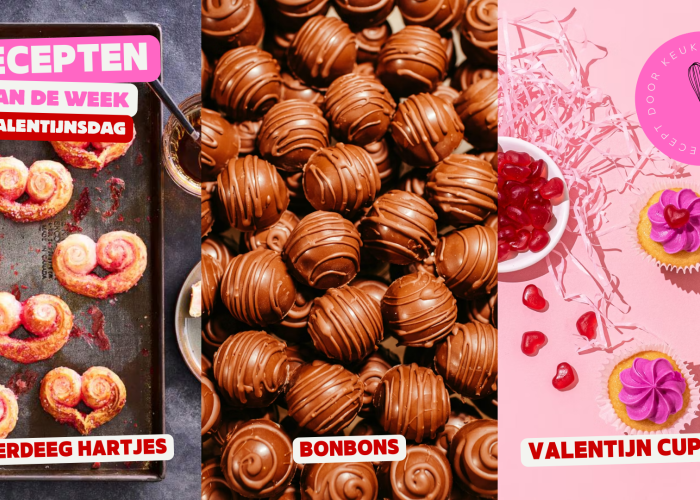 Bladerdeeg Hartjes, Bonbons en Valentijn Cupcakes
