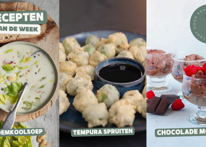 Bloemkoolsoep, Tempura Spruiten en Chocolade Mousse