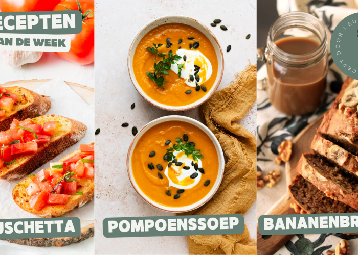 Bruschetta, pompoensoep en bananenbrood