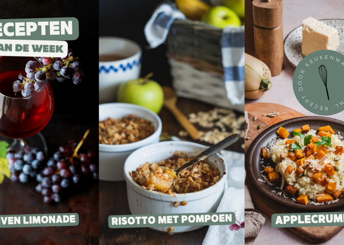 Druiven limonade, Risotto met pompoen en Apple crumble
