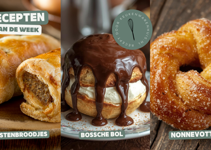 Worstenbroodjes, Bossche bol en Nonnevotten