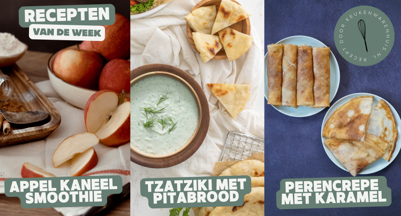 Drie makkelijke recepten: smoothie, tzatziki & perencrêpes