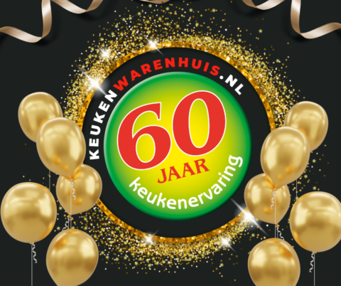 60 Jarig Jubileum | Bij Keukenwarenhuis.nl | Keukens Half Geld